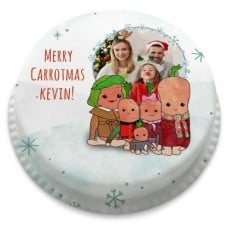 Happy Carrotmas Photo Cake (letterbox gift cake (serves 2-4))
