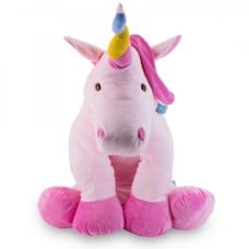 Plush Unicorn 65 Cm - Pink Cushion With Colorful Details