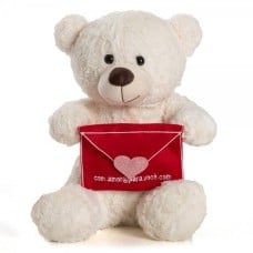 Stuffed Bear 30 Cm Sitting - Letter With Pearl Love