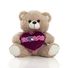 25 Cm Teddy Bear - Lizzie With Heart I Love You Desert