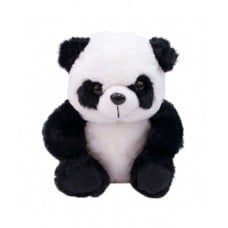 20 Cm Sitting Panda Teddy Bear - Black Puppy