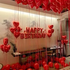 Red Birthday Party Decor Balloons Arrangements
