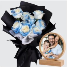 Best Father Memories Roses & Photo frame