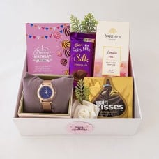 Luxury Gift Hamper - Stylish Watch. Perfume. Chocolate & More