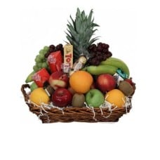 Fresh Fruit & Chocolate Basket Arrangement