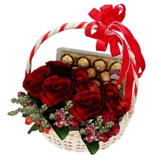 Flowers & Chocolate Basket for MOM