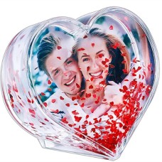 3d heart photo water frame