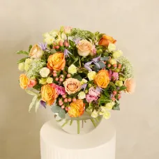 A luxury bouquet of roses and clematis