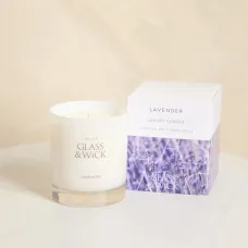 Glass and Wick Lavender Candle