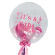 Baby Girl Globo - Helium Bubble Balloon