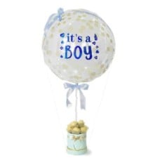 Baby Boy Glitter - Confetti Balloon & Chocolates Gift (Baby Boy Glitter - Confetti Balloons 18" Chocolates 8pcs)