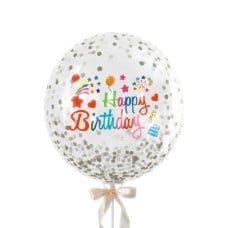 Birthday Big Glittery - Helium Confetti Balloon
