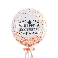 Anniversary Big Glittery - Helium Confetti Balloon