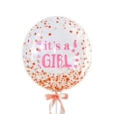 Baby Girl Big Glittery - Helium Confetti Balloon