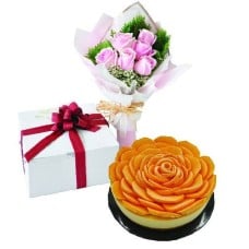 Peachy Mango Cheese, Vegetarian â€“ Cake