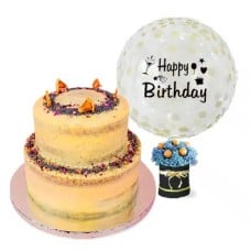 2-Tier Layered Lemon Poppyseed Cake
