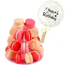 Pink Lady French Macaron Tower