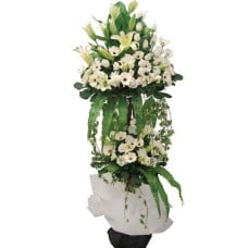 Pure Solace - Condolence Flower Funeral Wreath