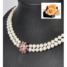 Narumi Pearl Blue Topaz Necklace – Jewelry gift