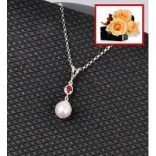 Akoya Pearl with Precious Ruby – Jewelry gift