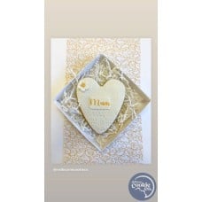 Large Single Elegant Heart Mother's Day Cookie box