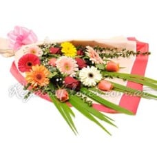 Gerberas And Roses Bouquet