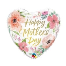 Floral Heart Happy Motherâ€™s Day Foil Balloon