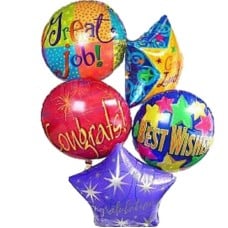 Five Happy Birthday Balloons
