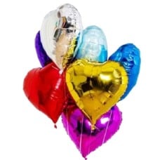 7 Heart Balloons