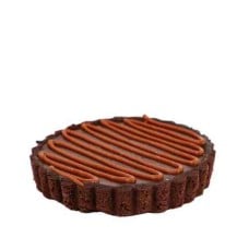 Chocolate Bottom Salted Caramel Tart-8In