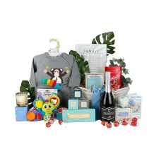 Baby Gift Prosecco and Presents Boy