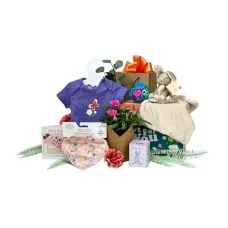Baby Girl Gift Box With Flowers