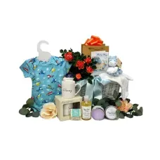 Blooming Mummy & Baby Boy Gift Basket