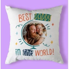 Cancer Research UK Best Daddy in the World Photo Upload Cushion