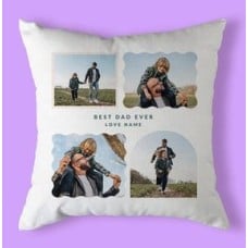Best Dad Ever Multi Photo Personalised Cushion