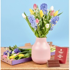 Spring Posy Letterbox with Luxury Chocolate