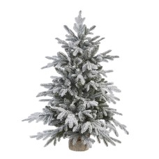 Tree 3.75FT Flocked in Burlap Bag