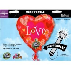 Balloon Singing Mylar Love 32"