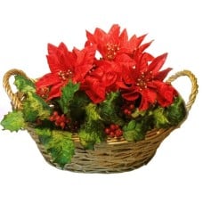 christmas centerpiece with poinsettia (Standard)