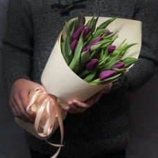 15 purple tulips (Usual)