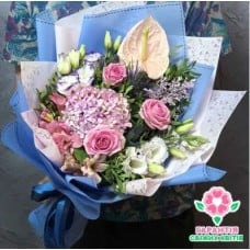 Bouquet of flowers "Pink cheeks" (Usual)