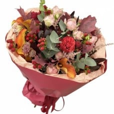 Autumn bouquet of flowers "Amber Autumn" (Usual)
