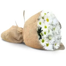 Daisy Flowers in Jute Wrapping