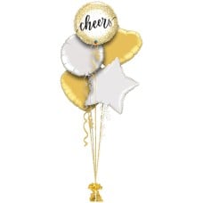 Cheers Gold Glitter