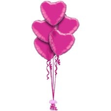 Hot Pink Heart Bouquet