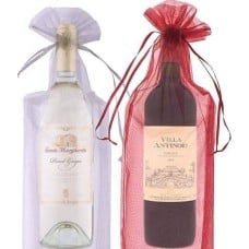 2 Bottle Italian Wine Gift Set - Red & White Italy 750ml