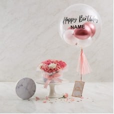 Flower Gift Box And Bubble Balloon