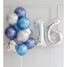 Set balloon number color blue