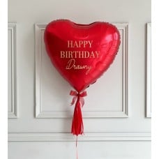 Single heart balloon color red