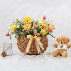 Combo Set (Flower Basket &amp; Teddy Bear)